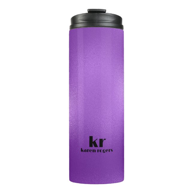 Minimalistic Purple Iridescent Texture Thermal Tumbler (Front)