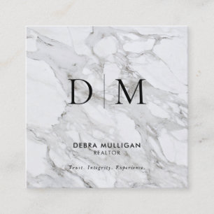 Minimalistic Realtor Square Business Card 