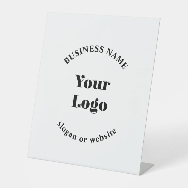 Minimalistic Retro-Modern Template for Your Logo Pedestal Sign (Front)