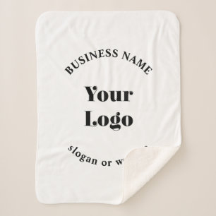 Minimalistic Retro-Modern Template for Your Logo Sherpa Blanket