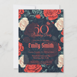 Minimalistic Rose Aesthetic Beach Party Invitation