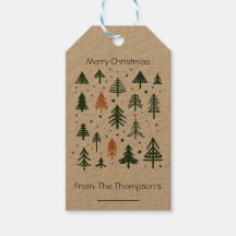 minimalistic rustic pine tree design Christmas