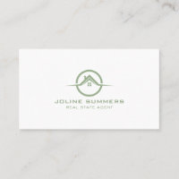 Minimalistic Sage Green & White Real Estate Agent