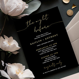 Minimalistic Script Wedding Rehearsal Dinner Real