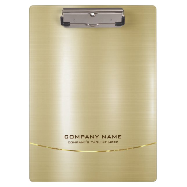 Minimalistic Shiny Faux Gold Background 2 Clipboard (Front)
