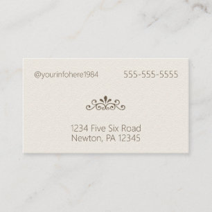 Minimalistic Signature Eggshell Business Card
