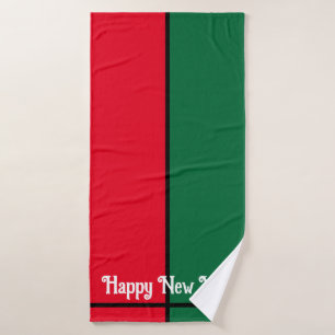 Minimalistic simple plain beautiful green color bath towel set