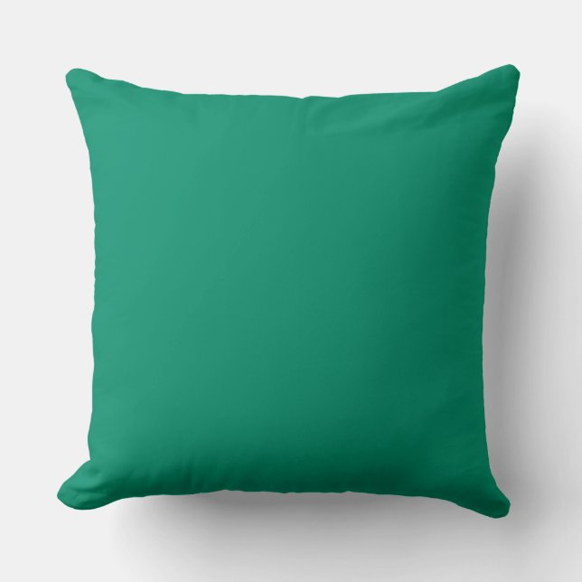 Minimalistic simple plain beautiful green colour throw pillow (Front)