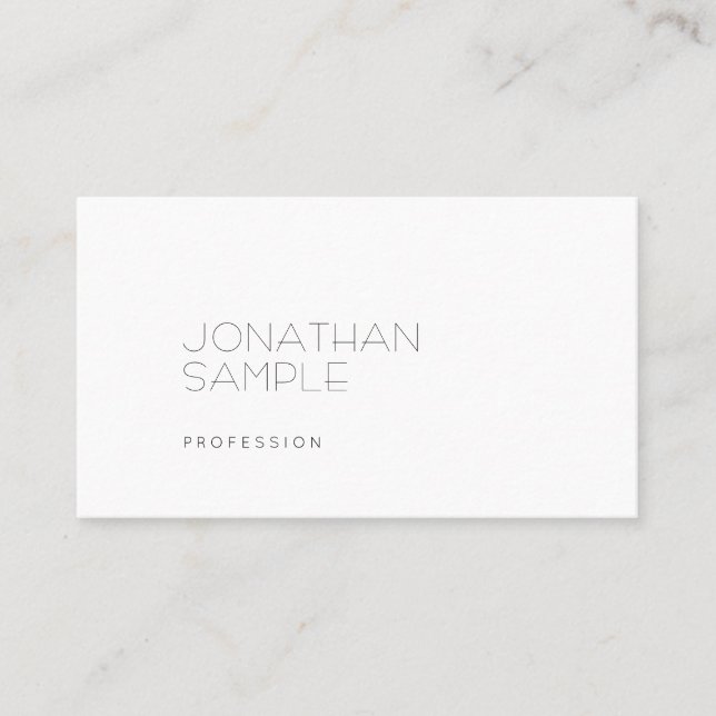 Minimalistic Simple Plain Tasteful Professional Business Card (Front)