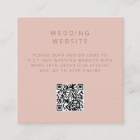 Minimalistic simple QR Code wedding website