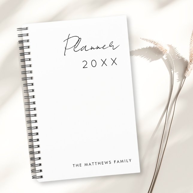 Minimalistic Simple Script Writing Months Family Planner (Creator Uploaded)