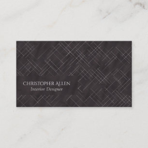 Minimalistic Sketchy Stripes (Charcoal) Business Card