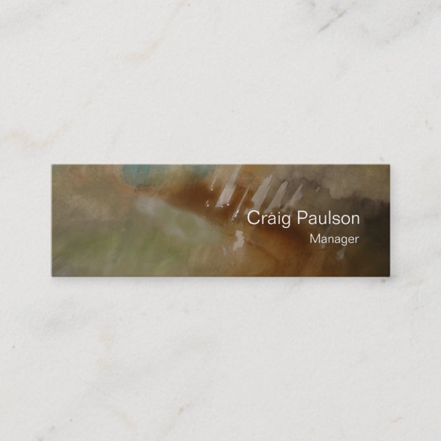 Minimalistic Skinny Abstract Business Card (Front)