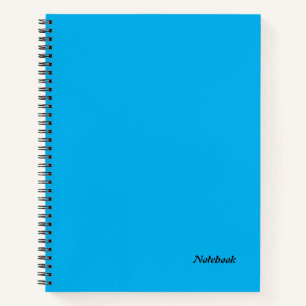 Minimalistic Sky Blue Customizable Name  Notebook