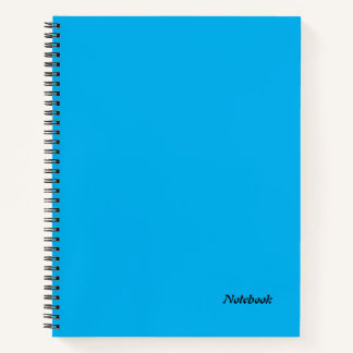 Minimalistic Sky Blue Customizable Name  Notebook