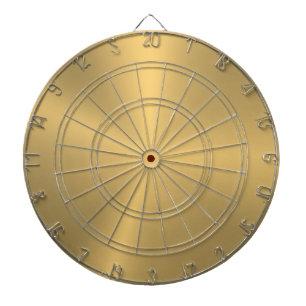 Minimalistic Slick Metallic Gold Texture Dartboard