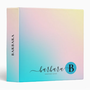 Minimalistic Soft Gradient Modern Monogram Binder
