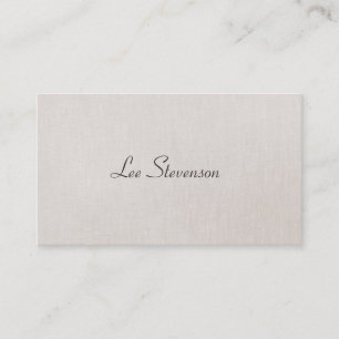 Minimalistic Soft Linen Business Card
