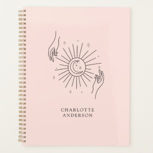 Minimalistic sun moon stars planner