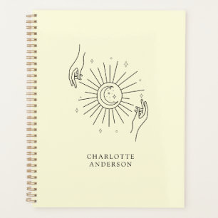 Minimalistic sun moon stars planner