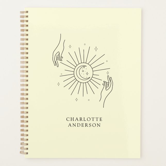Minimalistic sun moon stars planner (Front)