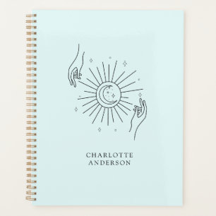 Minimalistic sun moon stars planner