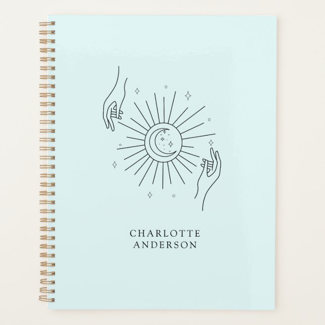 Minimalistic sun moon stars planner (Front)