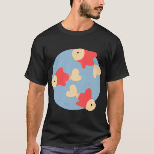 Minimalistic Swimming Goldfish T-Shirt