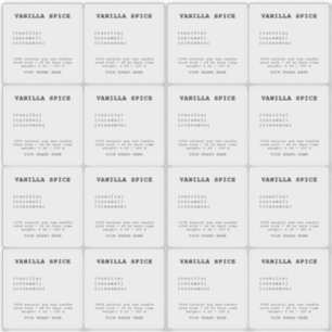 Minimalistic transparent candle label