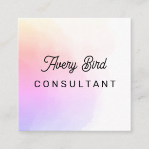 Minimalistic Trending Water Colour Business Card