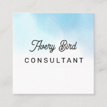 Minimalistic Trending Water Colour Business Card