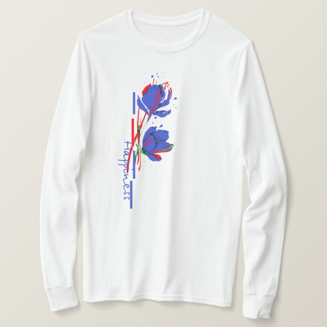 Minimalistic vibrant flower  T-Shirt (Design Front)