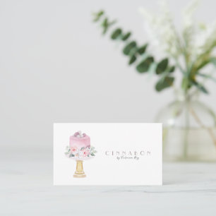 Minimalistic   Watercolor   Bakery   Catere   Cake Business Card