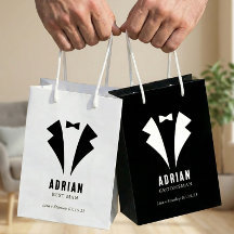 Minimalistic Wedding Best Man Name White