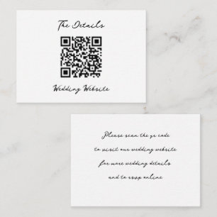 Minimalistic wedding enclosure card
