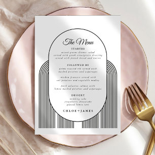 Minimalistic Wedding Menu Cards