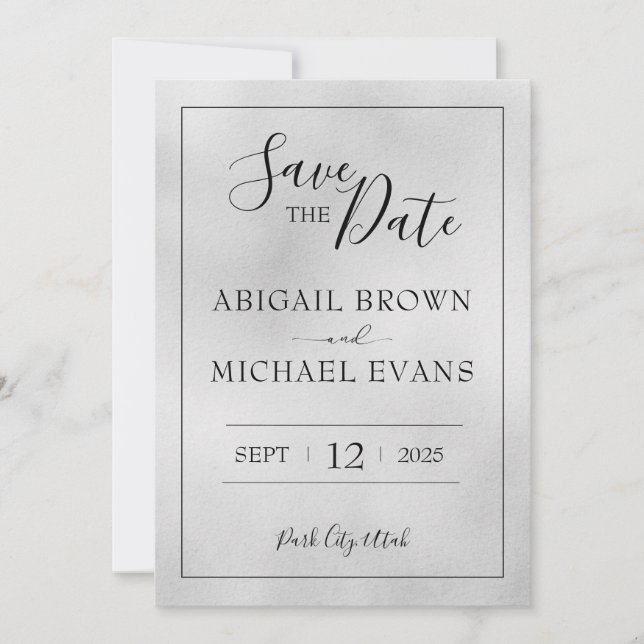 Minimalistic Wedding Save the Date (Front)