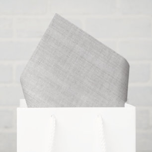 Minimalistic White Burlap Texture Tissue Paper