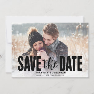 Minimalistic White Photo Save the Date