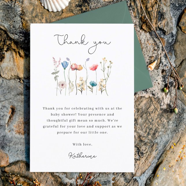 Minimalistic Wildflower Baby Shower Thank you  (Creator Uploaded)