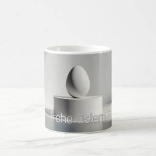 Minimalistisches Osterei auf modernem Podest Coffee Mug