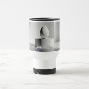 Minimalistisches Osterei auf modernem Podest Travel Mug