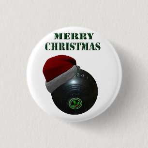 Minimalists Bowls Merry Christmas, 1 Inch Round Button