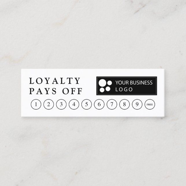 Minimisez votre logo carte de perforation fidélité (Devant)