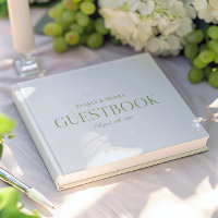 Minimlaist Elegant Light Blue & Sage Green Wedding