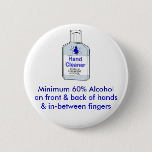 Minimum 60% Alcohol 2 Inch Round Button