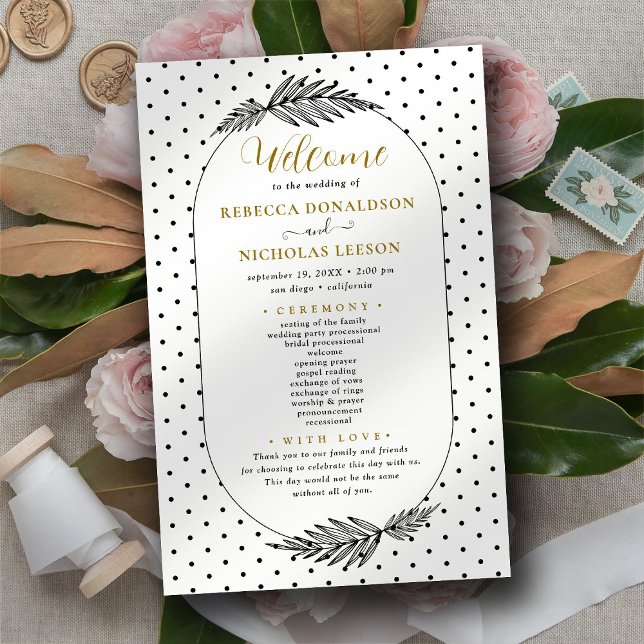 Minimum + Script Calligraphy Wedding Programme (Créateur téléchargé)