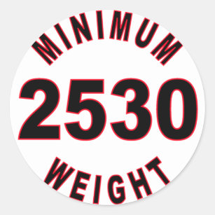 Minimum Weight 2530 Round Classic Round Sticker