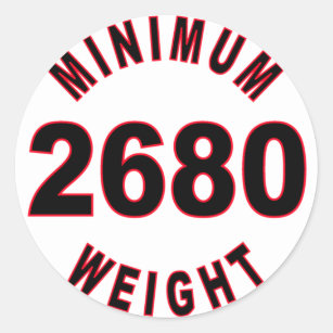 Minimum Weight 2680 Round Classic Round Sticker