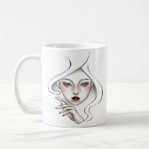 Minimum white smoked girl cup